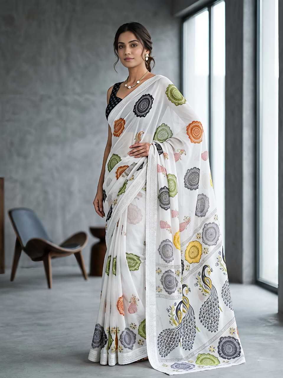 YNF Wholesale Georgette Party Wear Sarees  | Surat Manufacturer