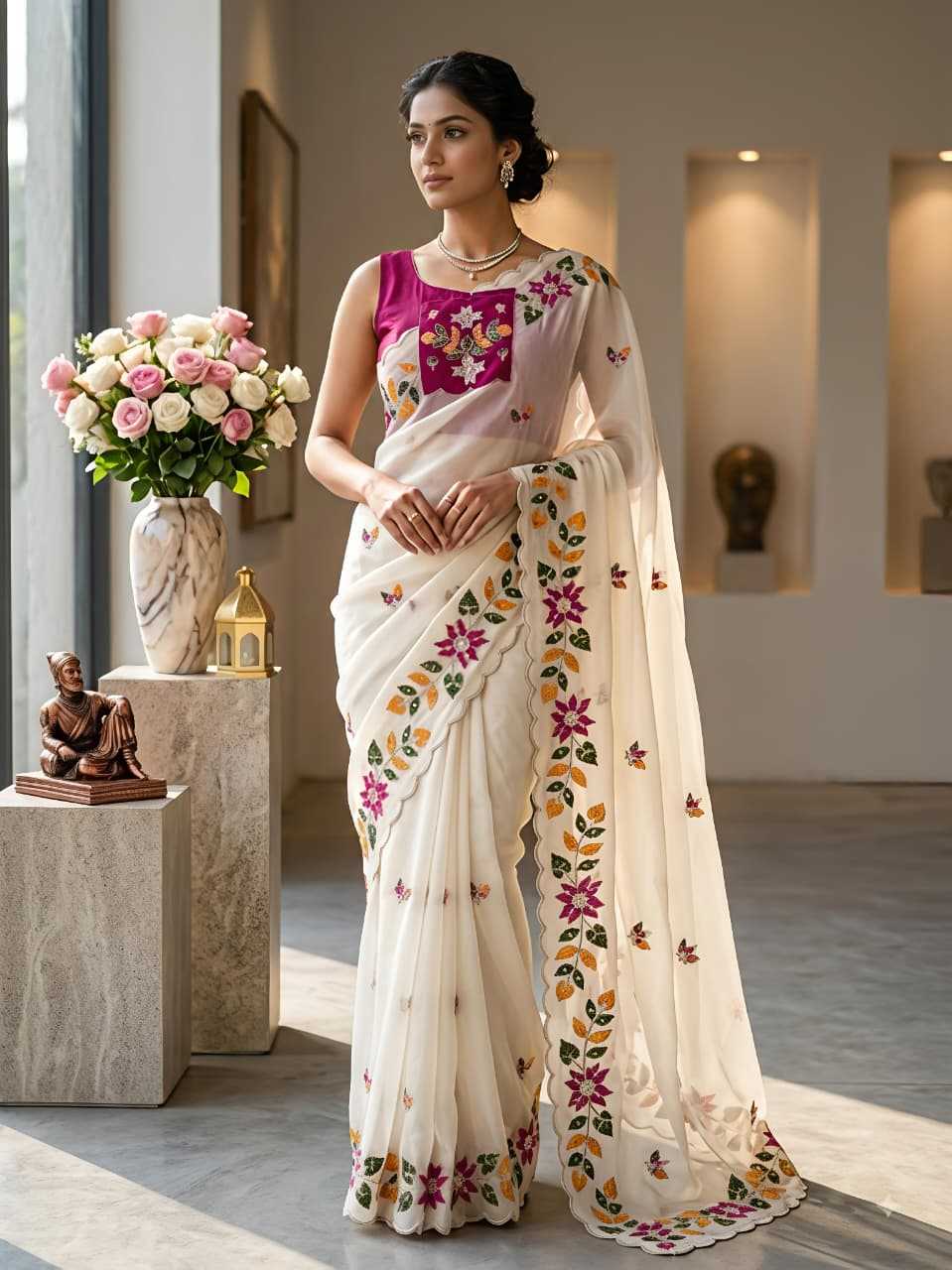 YNF Wholesale Georgette Georgette Sarees  | Surat Manufacturer