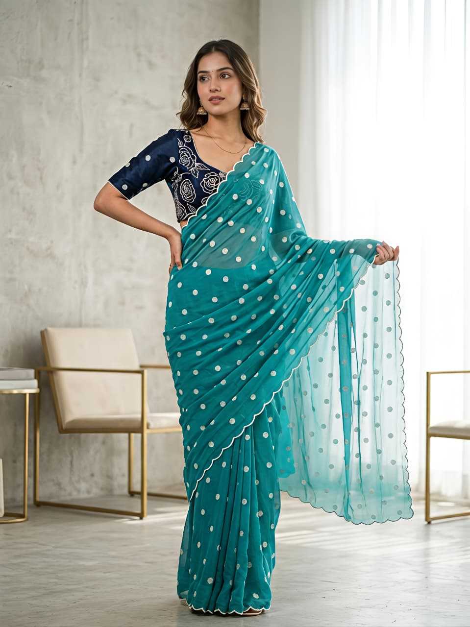 YNF Wholesale Georgette Georgette Sarees  | Surat Manufacturer