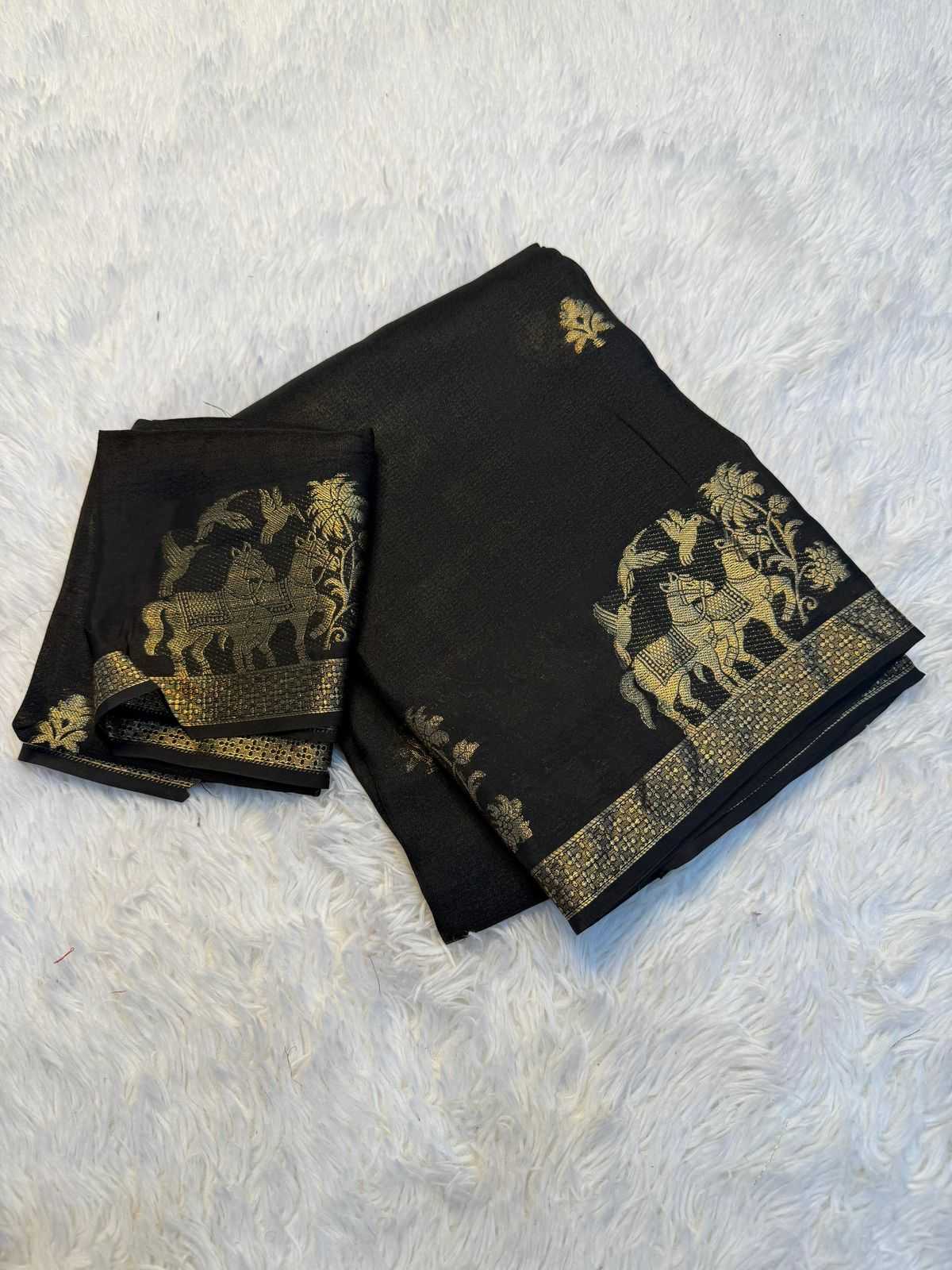 YNF Wholesale Viscose Zari Border Sarees KESH676 Alamelu | Surat Manufacturer