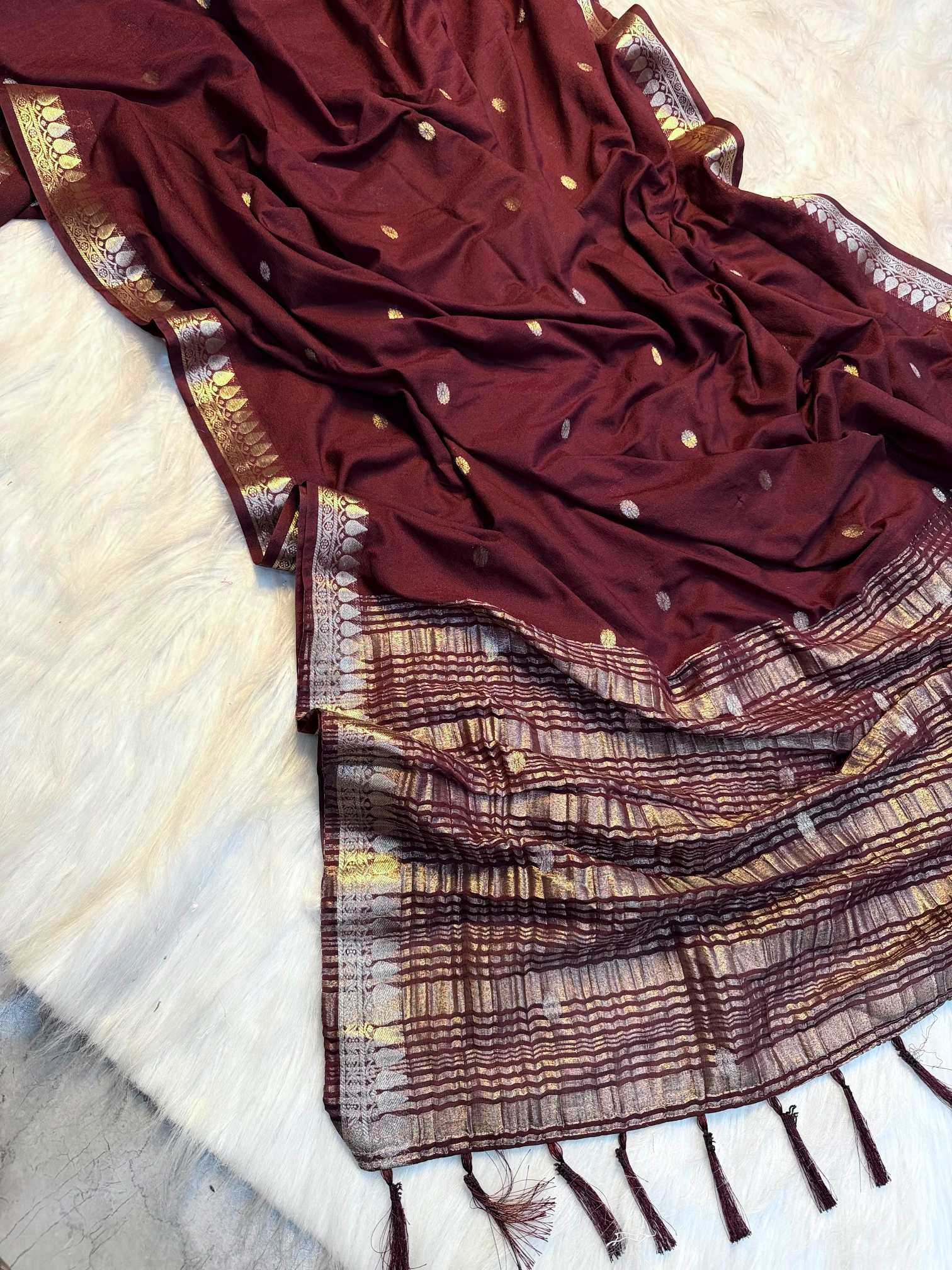 YNF Wholesale Crepe Silk Crepe Silk Saree KESH676 Temple Butta | Surat Manufacturer