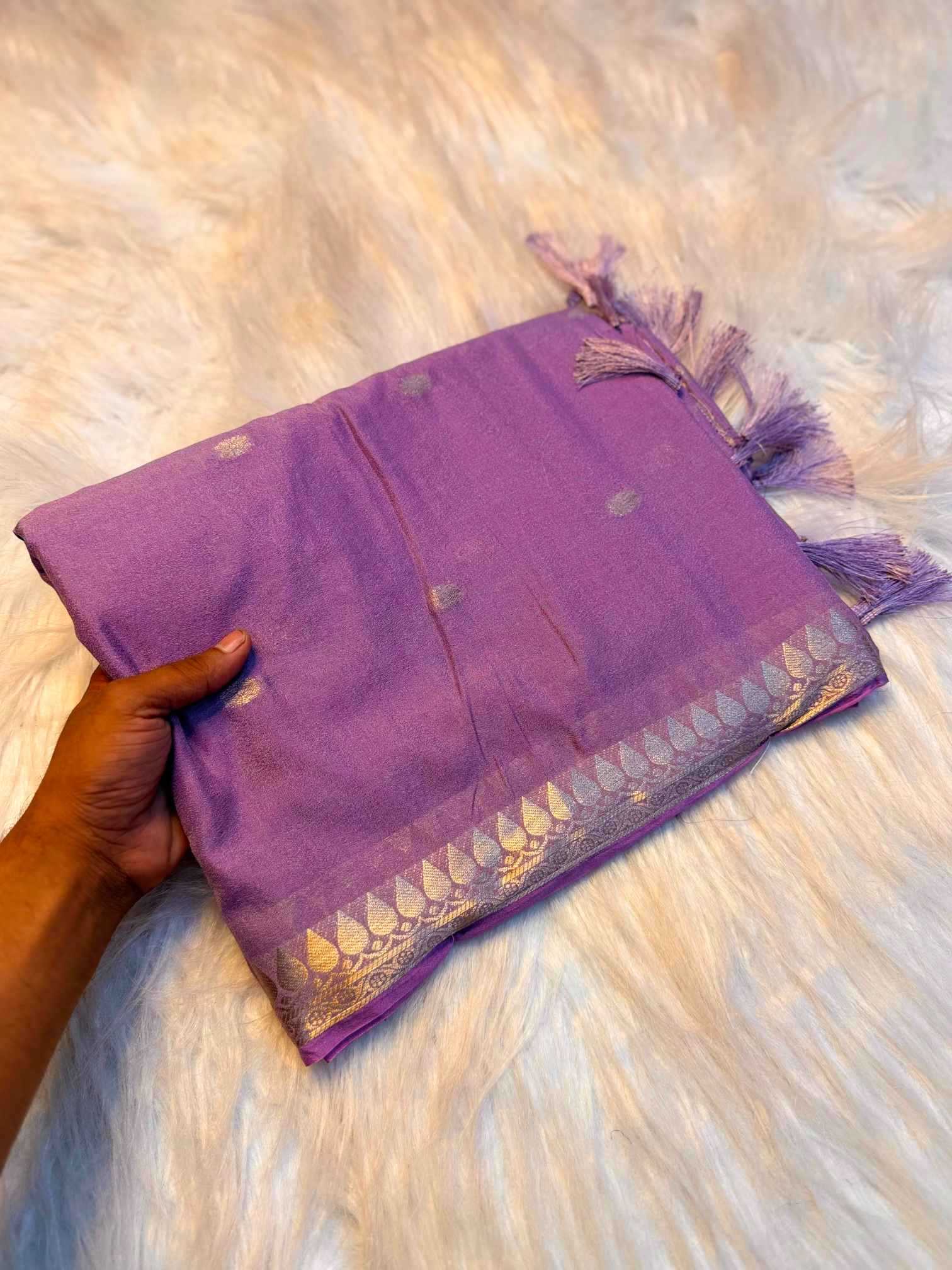 YNF Wholesale Viscose Viscose Saree KESH676 Temple Butta | Surat Manufacturer