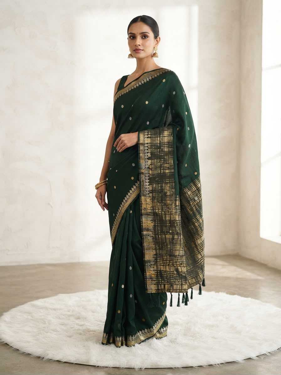 YNF Wholesale Viscose Viscose Saree KESH676 Temple Butta | Surat Manufacturer