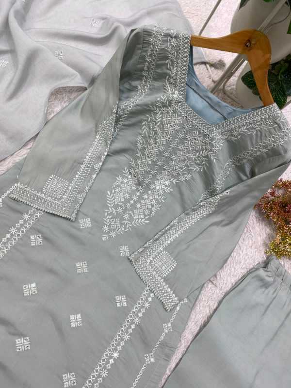 YNF Wholesale Heavy Roman Silk Embroidery Suits  | Surat Manufacturer