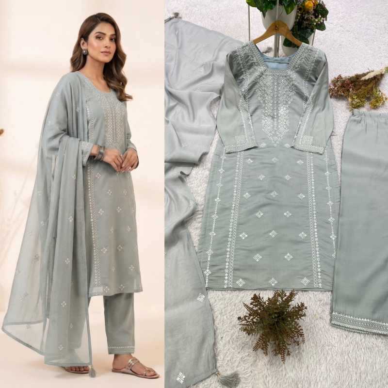 YNF Wholesale Heavy Roman Silk Embroidery Suits  | Surat Manufacturer