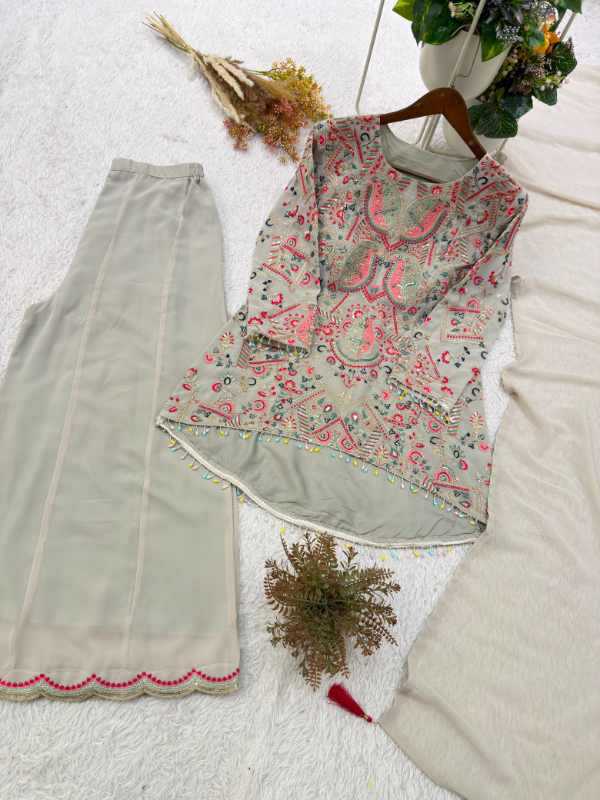 YNF Wholesale Faux Georgette Embroidery Suits  | Surat Manufacturer