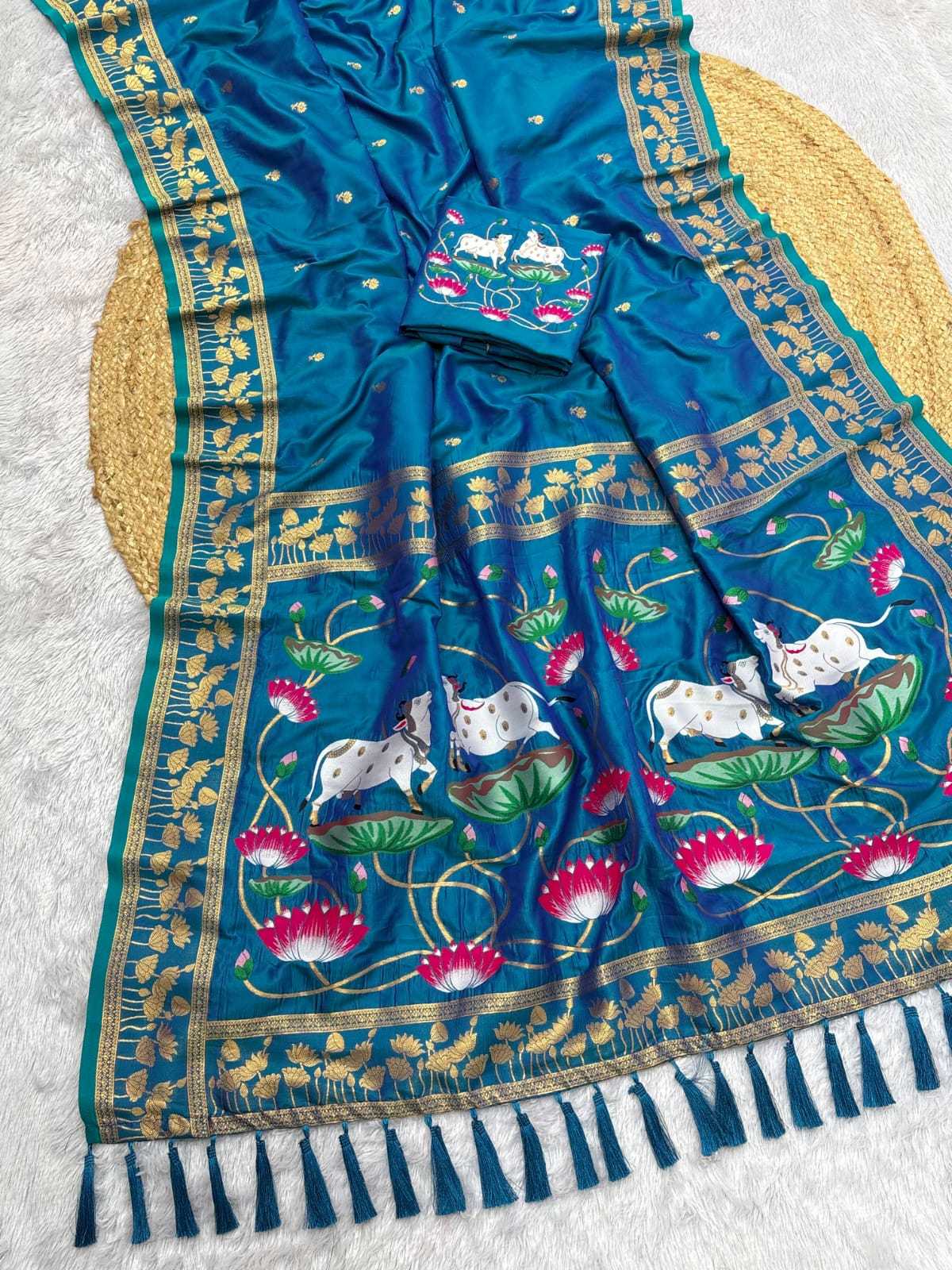 YNF Wholesale Premium Silk Floral Sarees KESH679 Kamadhenu | Surat Manufacturer
