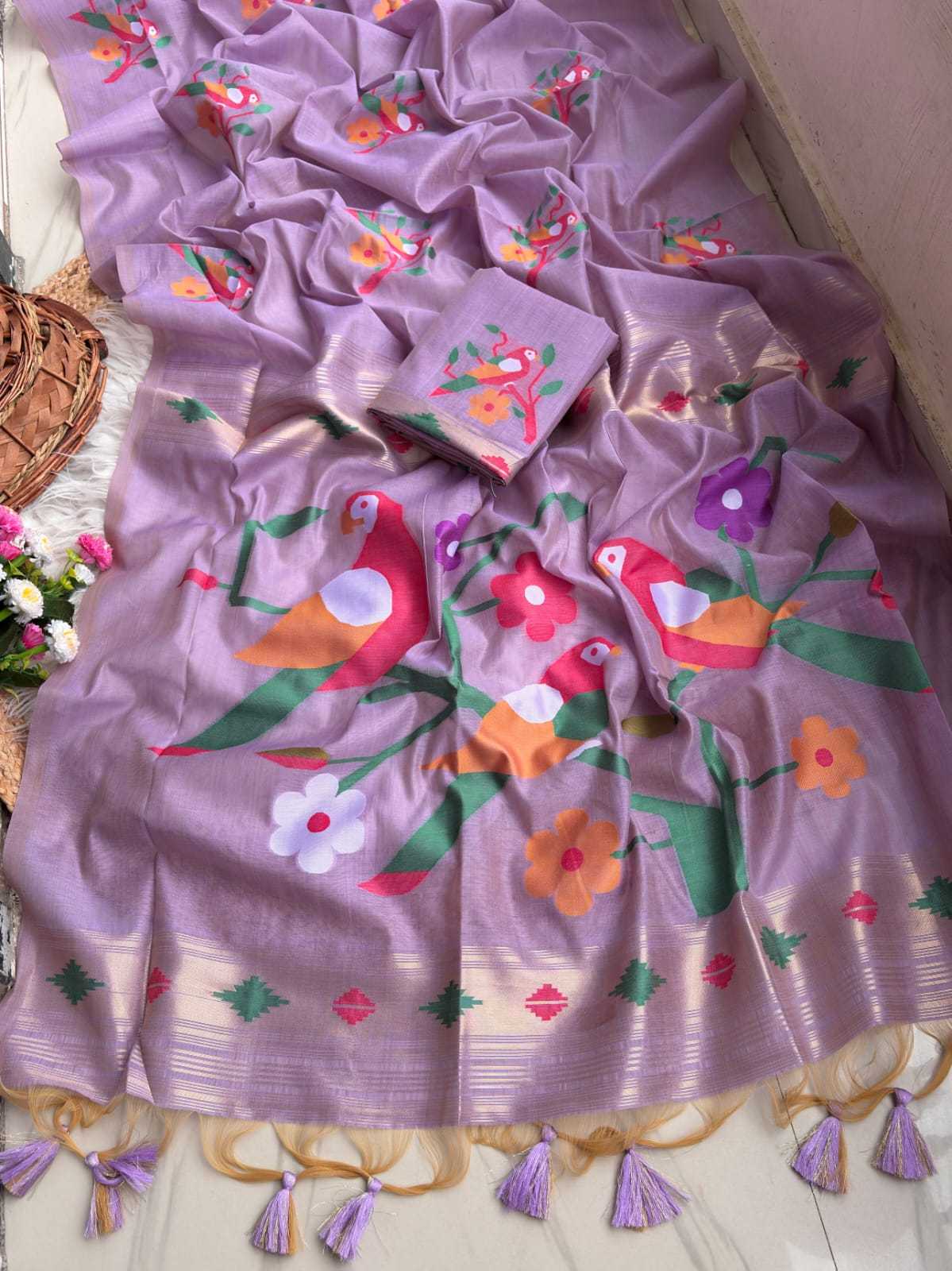 YNF Wholesale Chanderi Cotton Fancy Sarees KESH679 Parrot | Surat Manufacturer