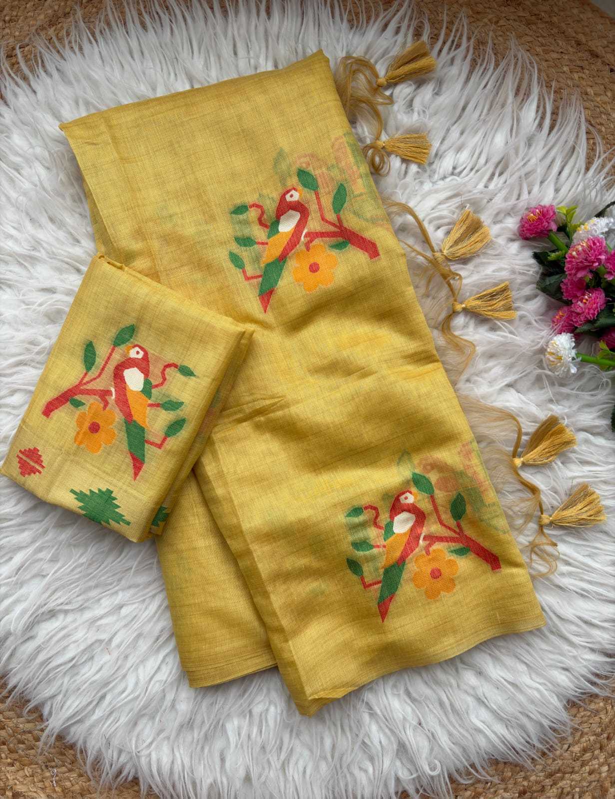 YNF Wholesale Chanderi Cotton Fancy Sarees KESH679 Parrot | Surat Manufacturer
