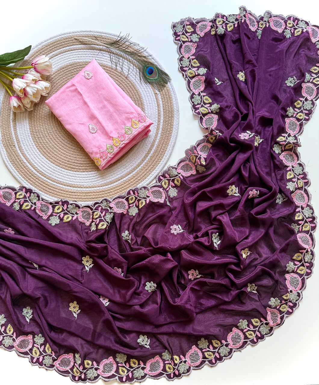 YNF Wholesale Chinon Party Wear Sarees  | Surat Manufacturer