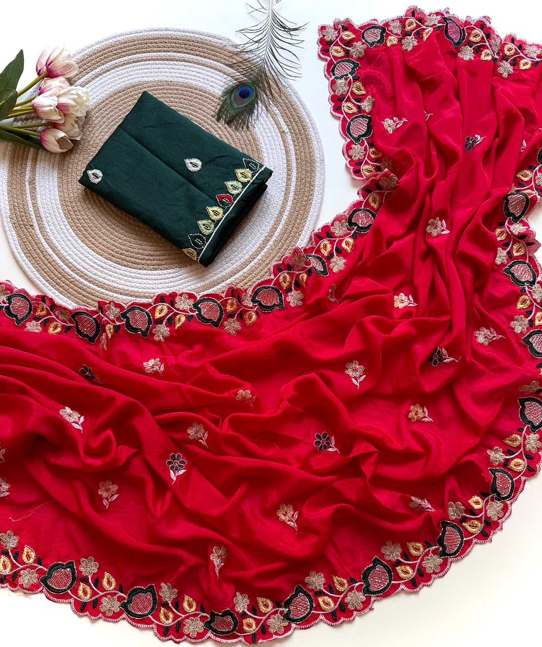 YNF Wholesale Chinon Party Wear Sarees  | Surat Manufacturer