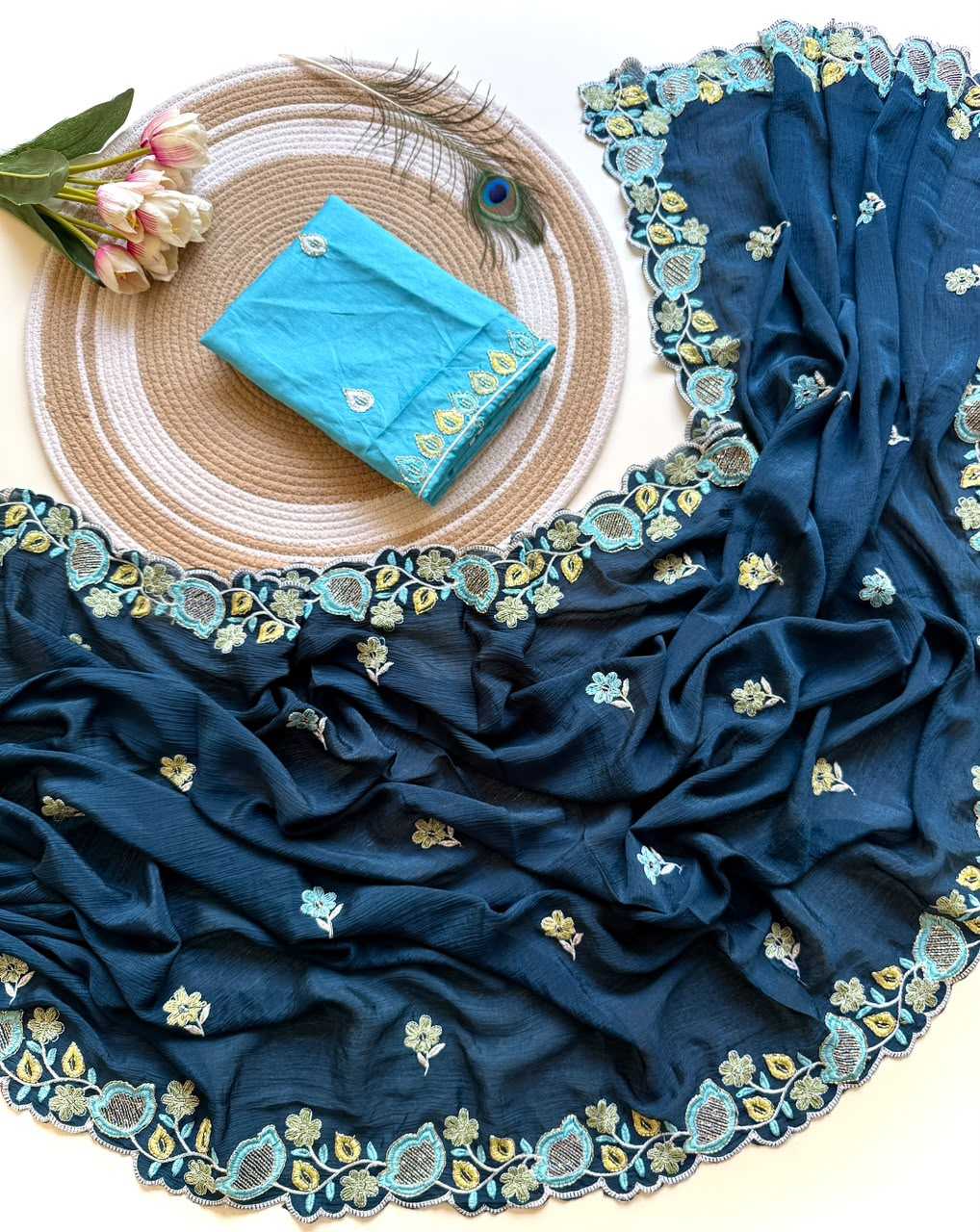 YNF Wholesale Chinon Party Wear Sarees  | Surat Manufacturer