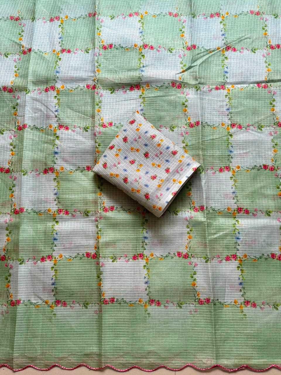 YNF Wholesale Kota Checks Printed Sarees  | Surat Manufacturer