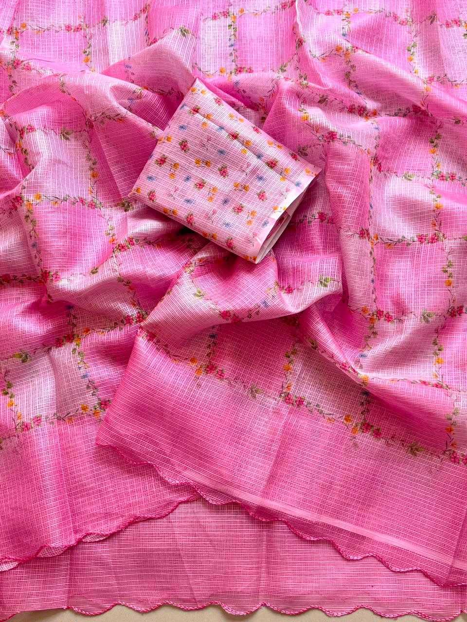 YNF Wholesale Kota Checks Printed Sarees  | Surat Manufacturer