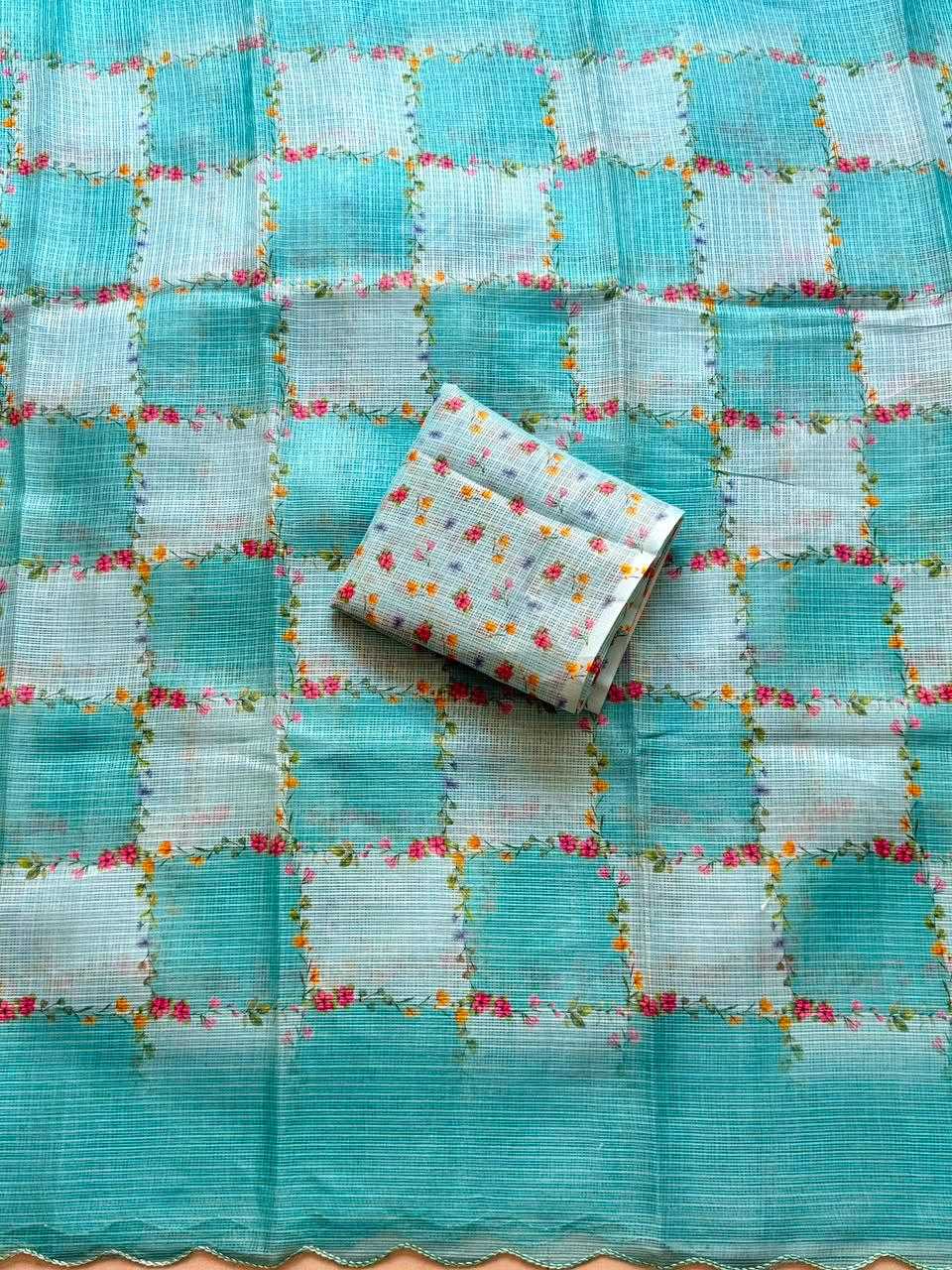 YNF Wholesale Kota Checks Printed Sarees  | Surat Manufacturer