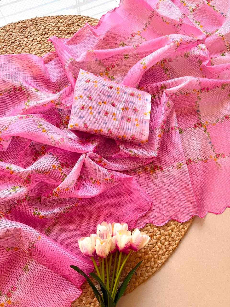 YNF Wholesale Kota Checks Printed Sarees  | Surat Manufacturer