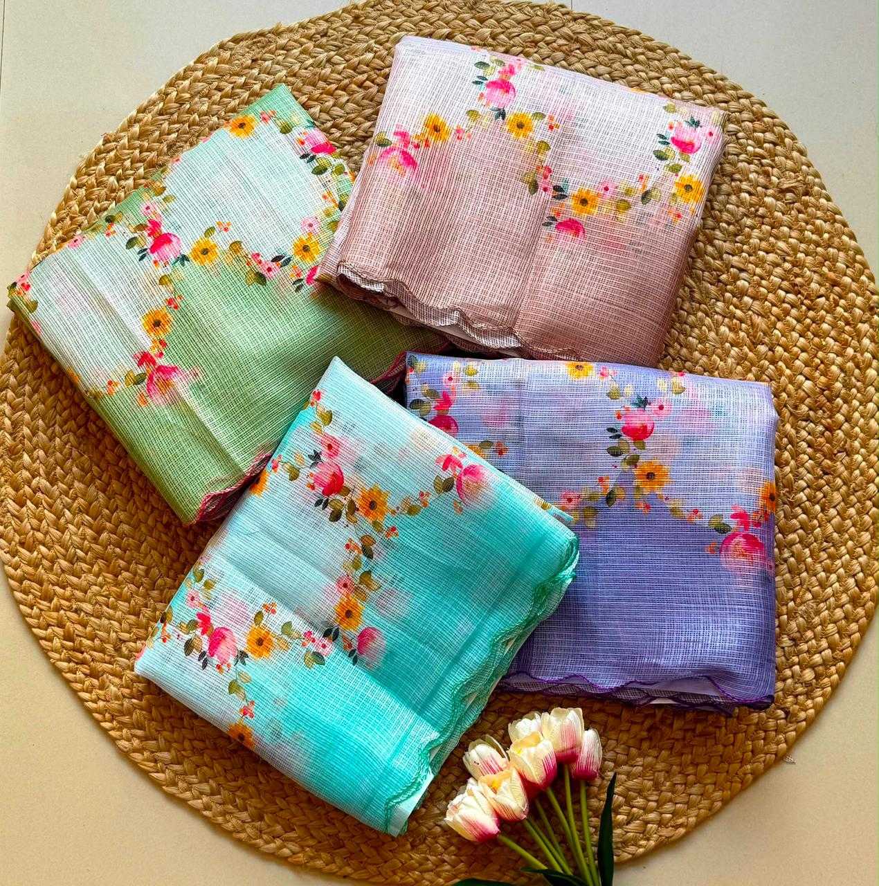 YNF Wholesale Kota Checks Printed Sarees  | Surat Manufacturer