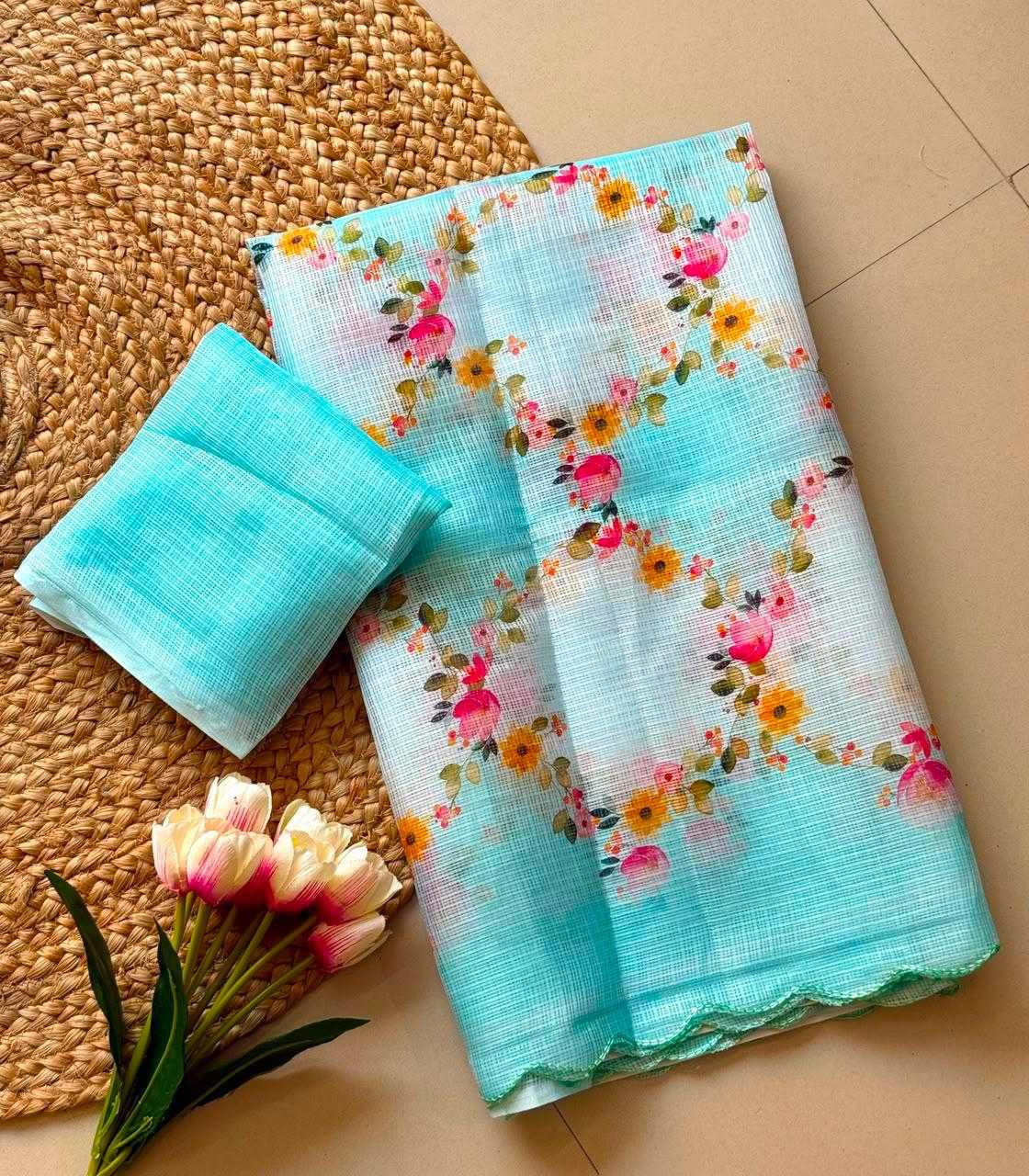 YNF Wholesale Kota Checks Printed Sarees  | Surat Manufacturer