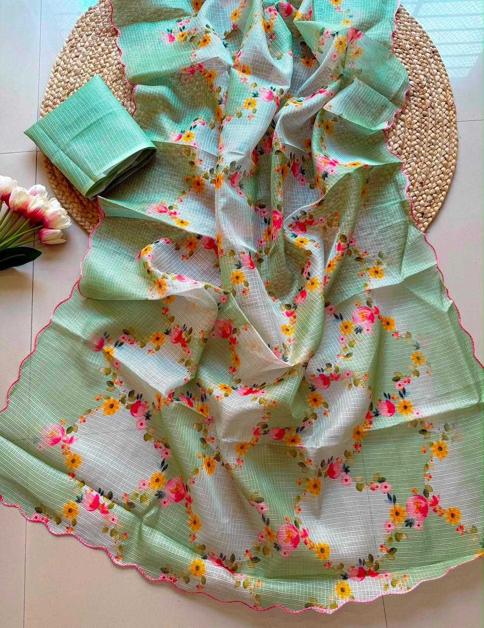 YNF Wholesale Kota Checks Printed Sarees  | Surat Manufacturer