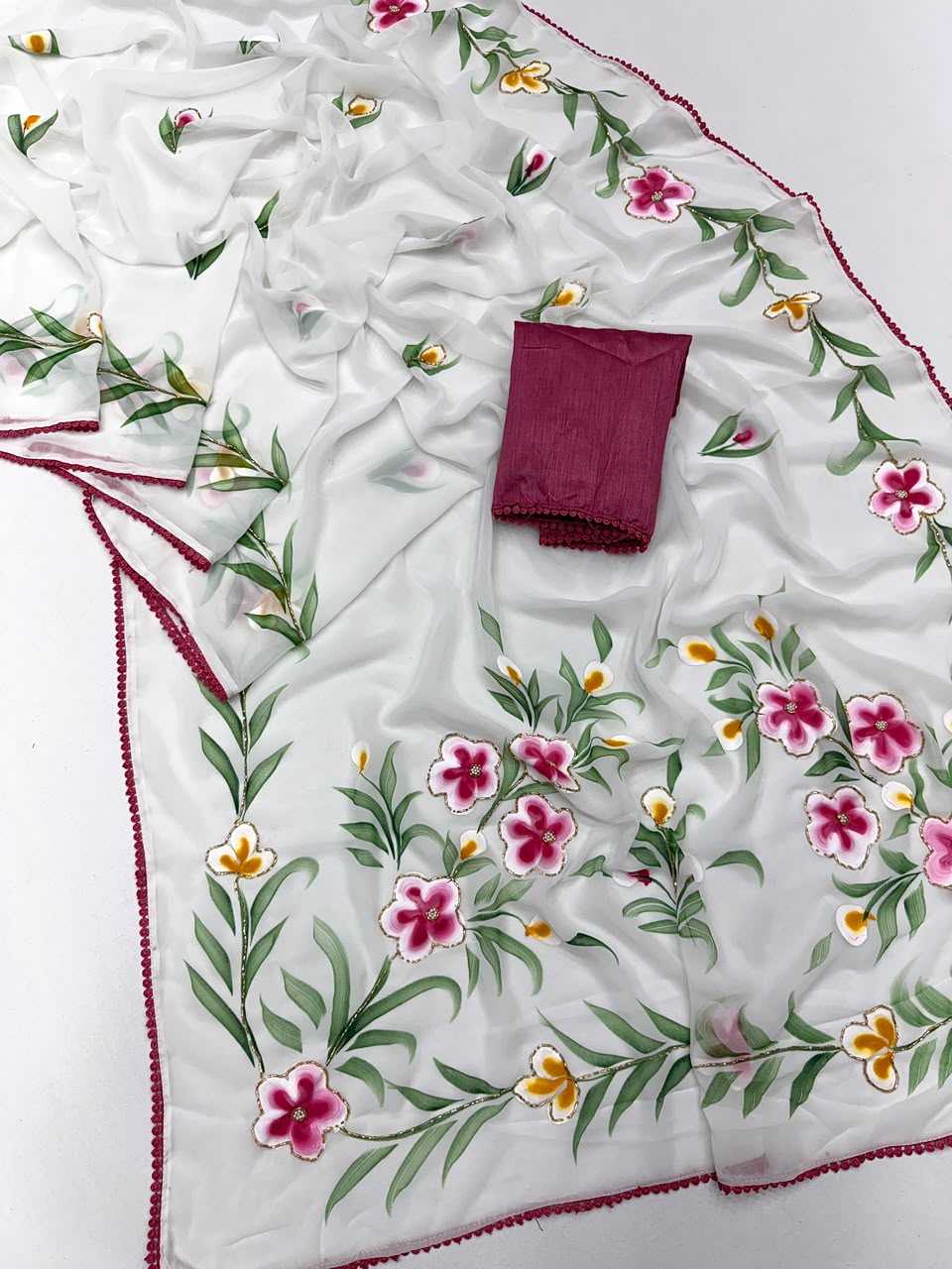YNF Wholesale Georgette Printed Sarees  | Surat Manufacturer