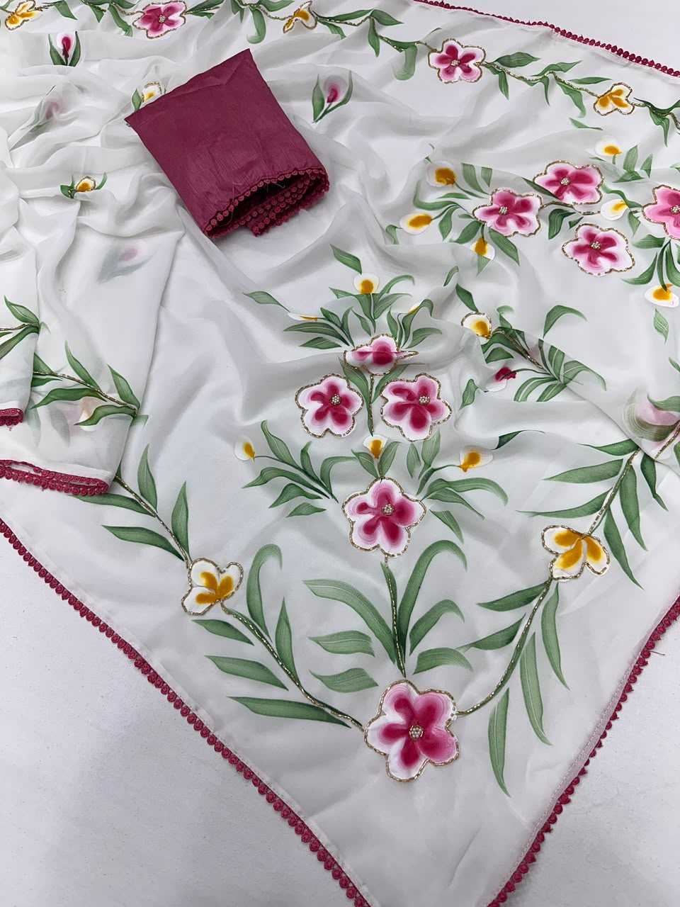 YNF Wholesale Georgette Printed Sarees  | Surat Manufacturer