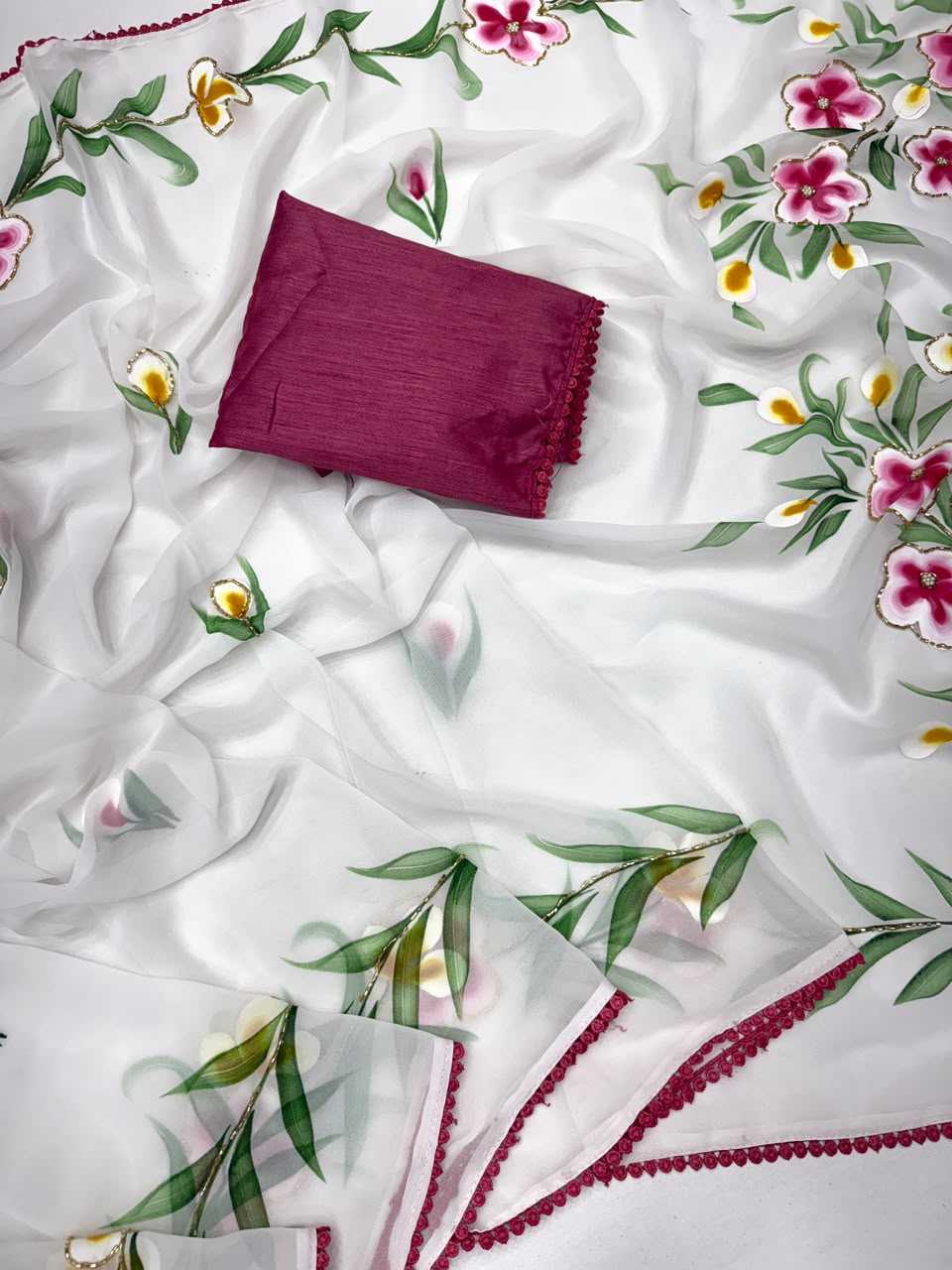 YNF Wholesale Georgette Printed Sarees  | Surat Manufacturer
