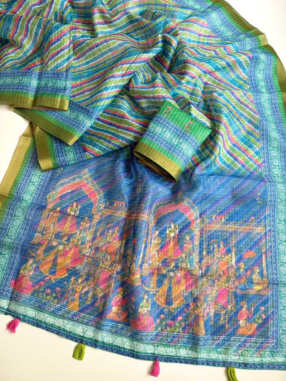 YNF Wholesale Kota Checks Printed Sarees  | Surat Manufacturer