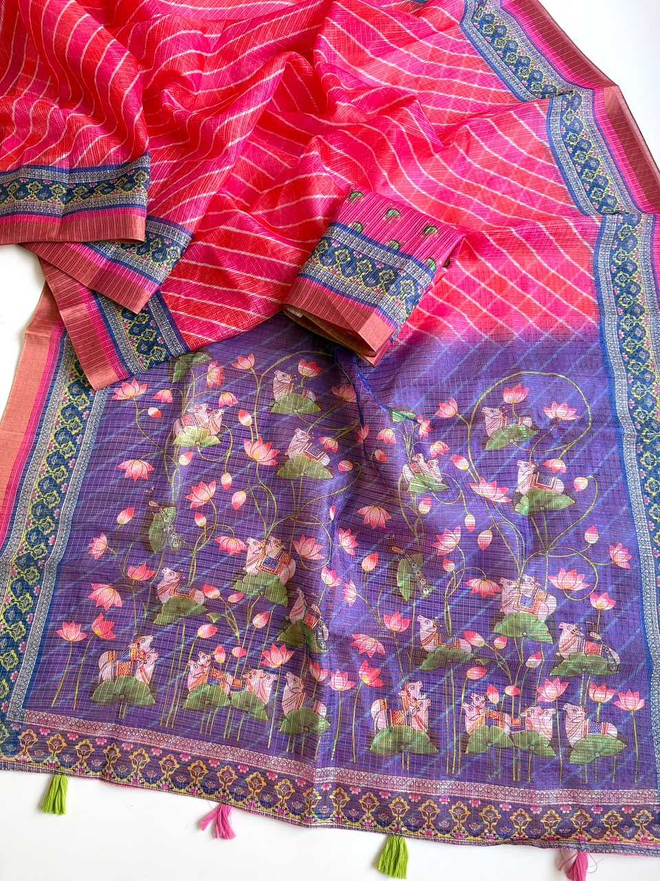 YNF Wholesale Kota Checks Printed Sarees  | Surat Manufacturer