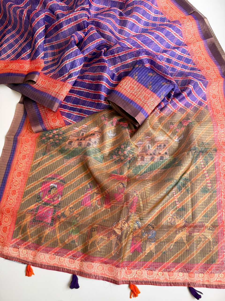 YNF Wholesale Kota Checks Printed Sarees  | Surat Manufacturer