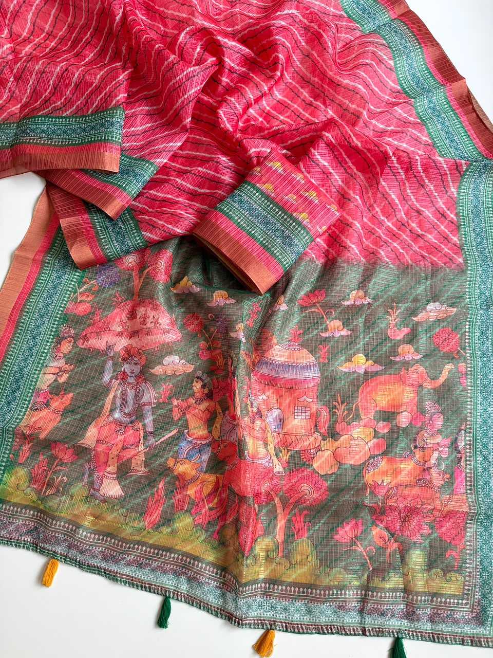YNF Wholesale Kota Checks Printed Sarees  | Surat Manufacturer