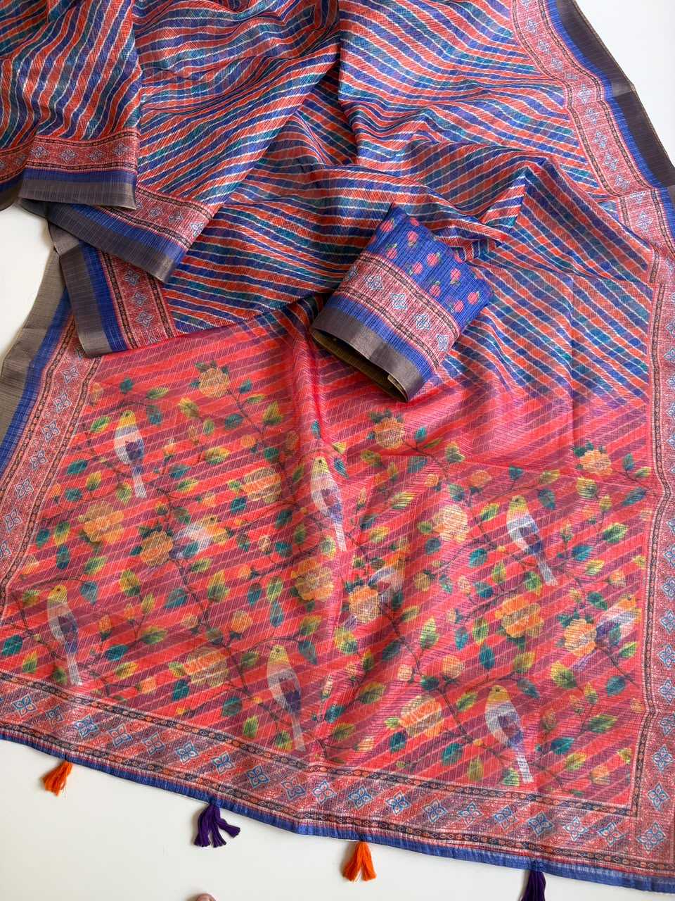 YNF Wholesale Kota Checks Printed Sarees  | Surat Manufacturer