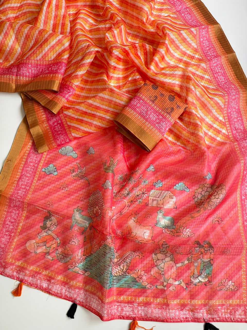 YNF Wholesale Kota Checks Printed Sarees  | Surat Manufacturer