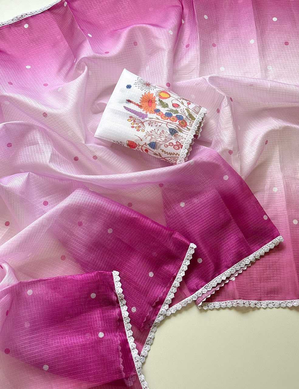 YNF Wholesale Kota Checks Printed Sarees  | Surat Manufacturer