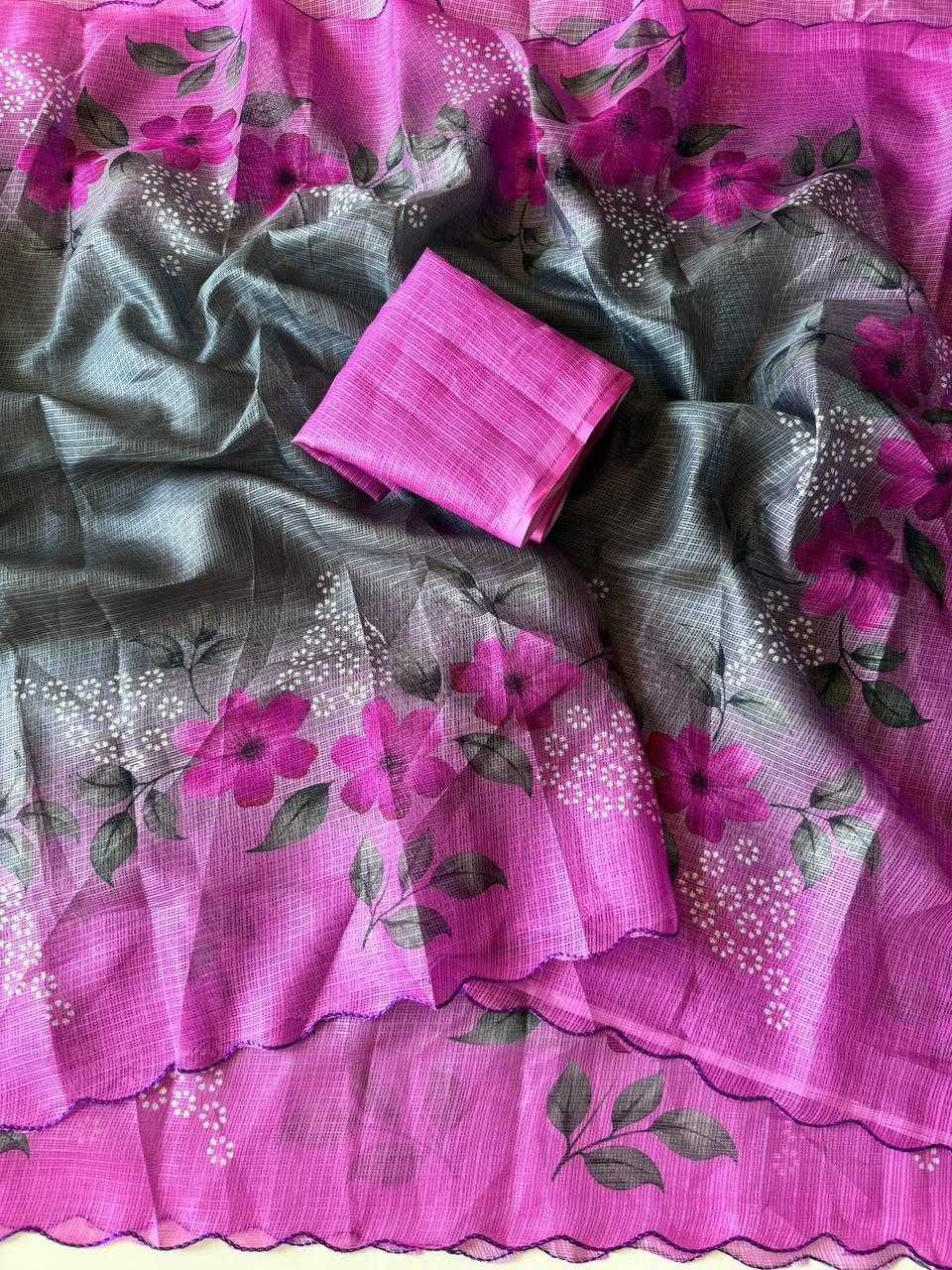YNF Wholesale Kota Checks Printed Sarees  | Surat Manufacturer