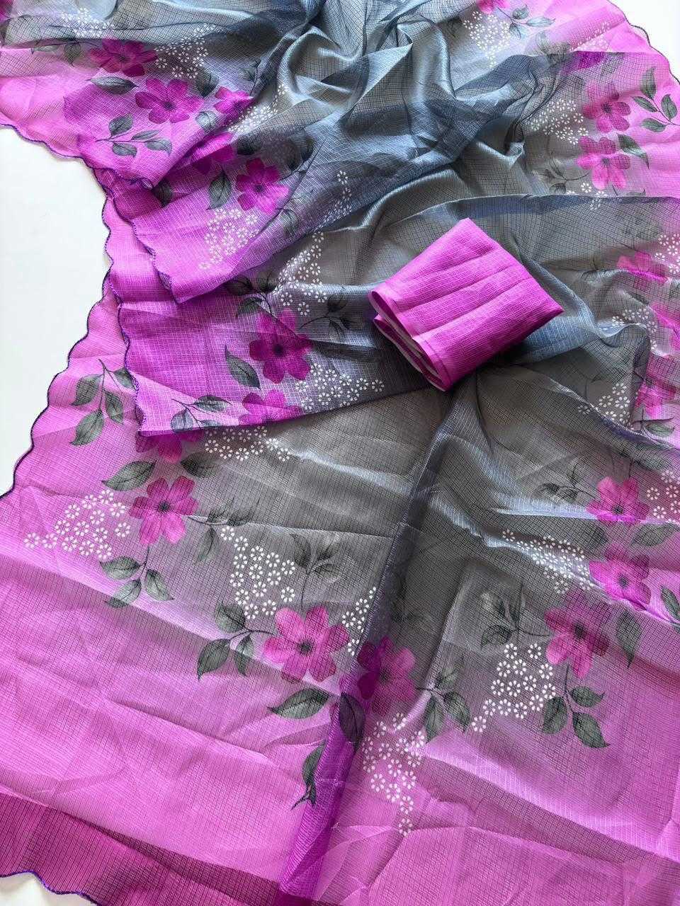 YNF Wholesale Kota Checks Printed Sarees  | Surat Manufacturer