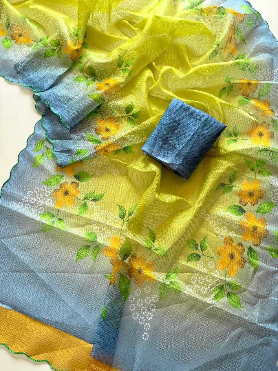 YNF Wholesale Kota Checks Printed Sarees  | Surat Manufacturer