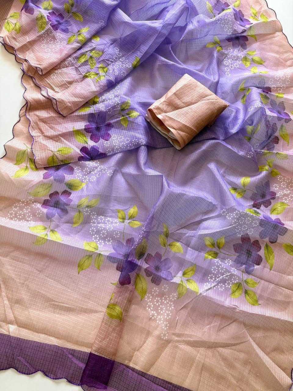 YNF Wholesale Kota Checks Printed Sarees  | Surat Manufacturer