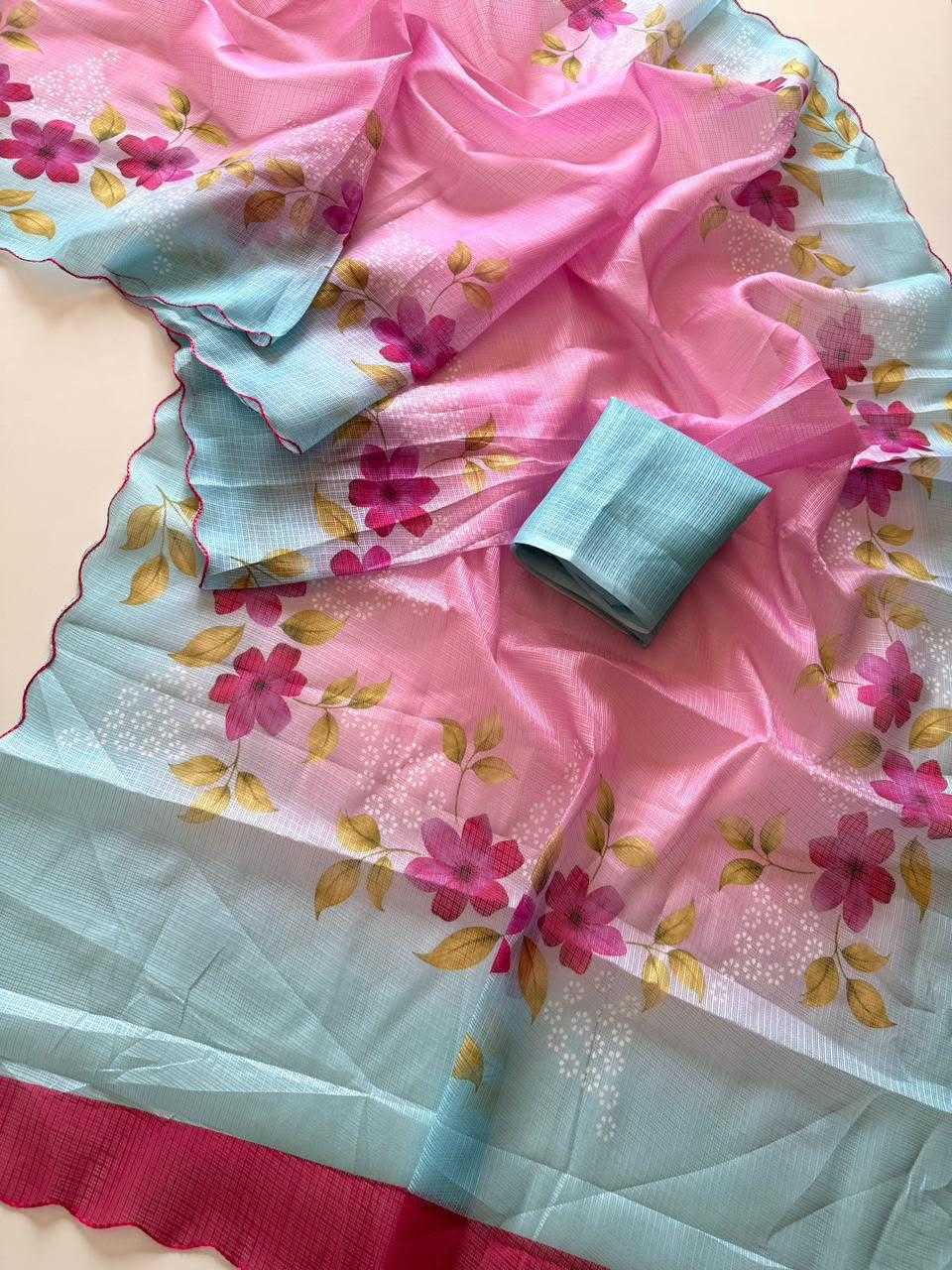 YNF Wholesale Kota Checks Printed Sarees  | Surat Manufacturer