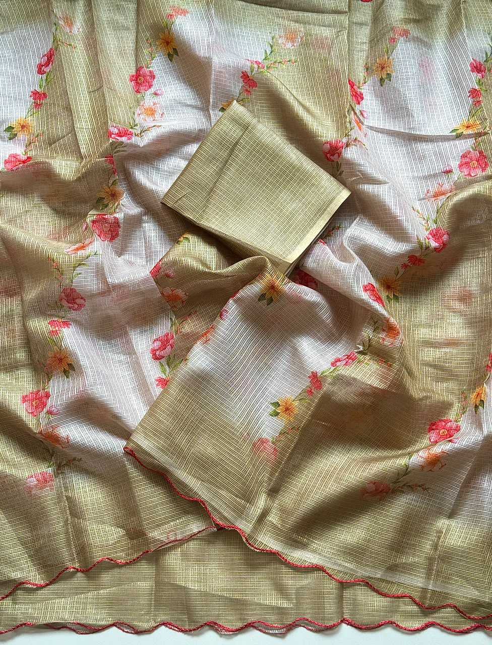 YNF Wholesale Kota Checks Printed Sarees  | Surat Manufacturer