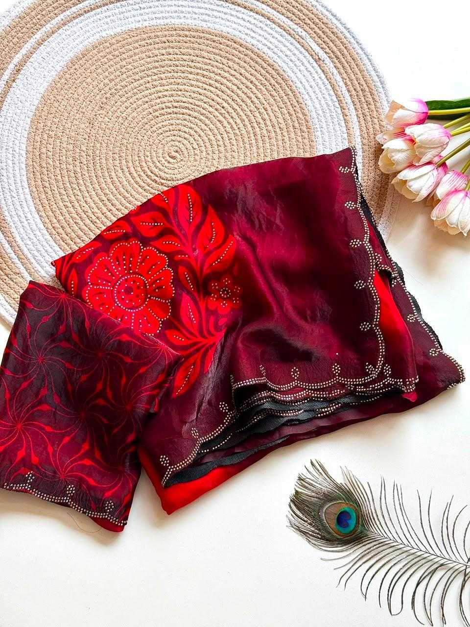 YNF Wholesale Satin Printed Sarees  | Surat Manufacturer