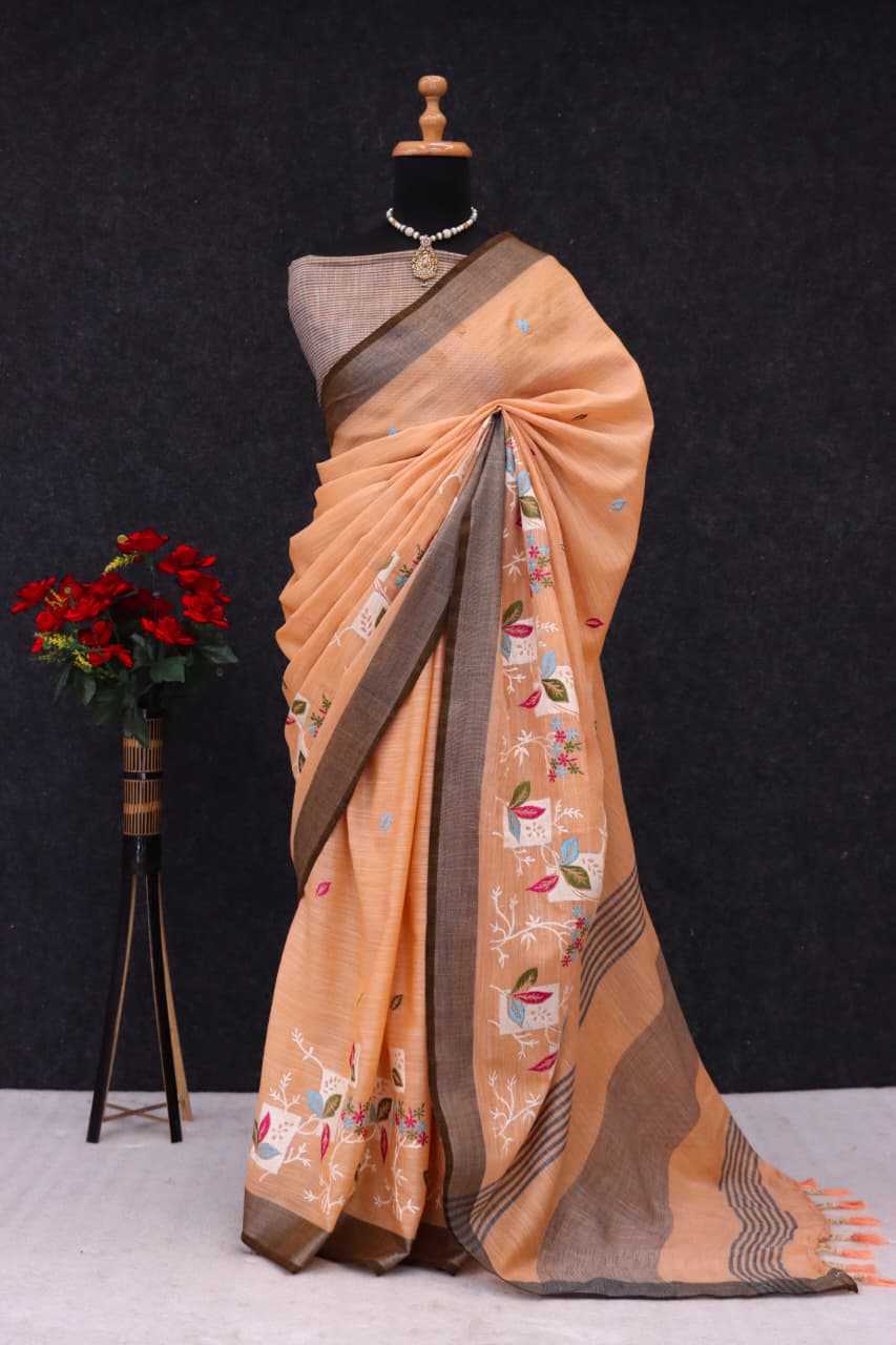 YNF Wholesale Linen Designer Sarees  | Surat Manufacturer