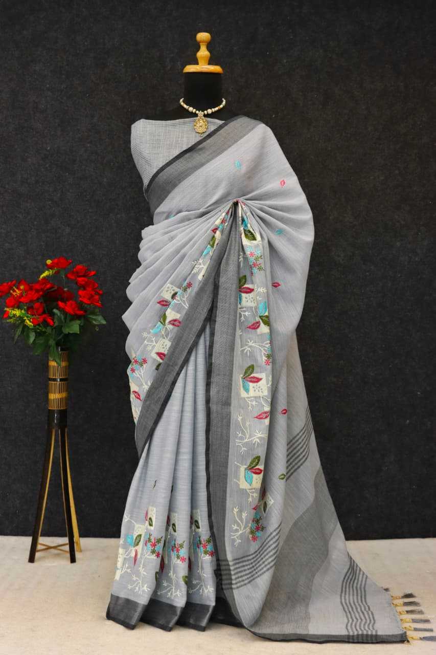 YNF Wholesale Linen Designer Sarees  | Surat Manufacturer
