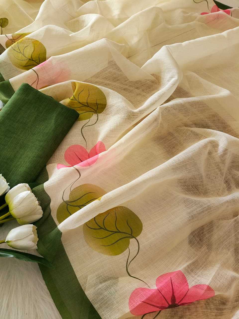 YNF Wholesale Linen Designer Sarees  | Surat Manufacturer