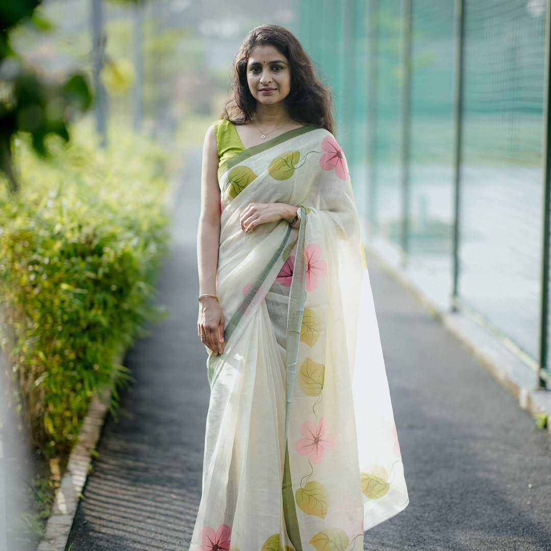 YNF Wholesale Linen Designer Sarees  | Surat Manufacturer