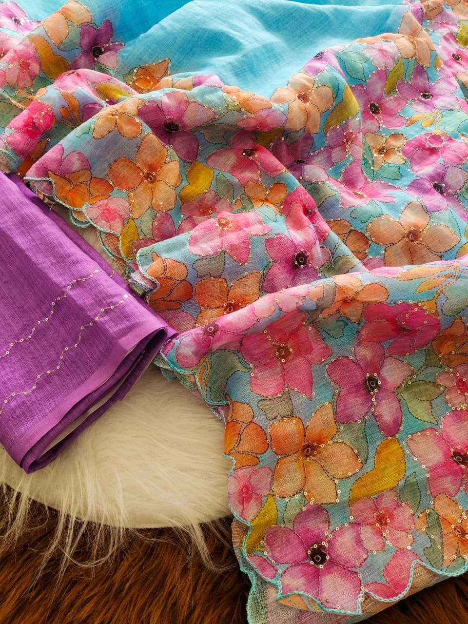 YNF Wholesale Linen Designer Sarees  | Surat Manufacturer