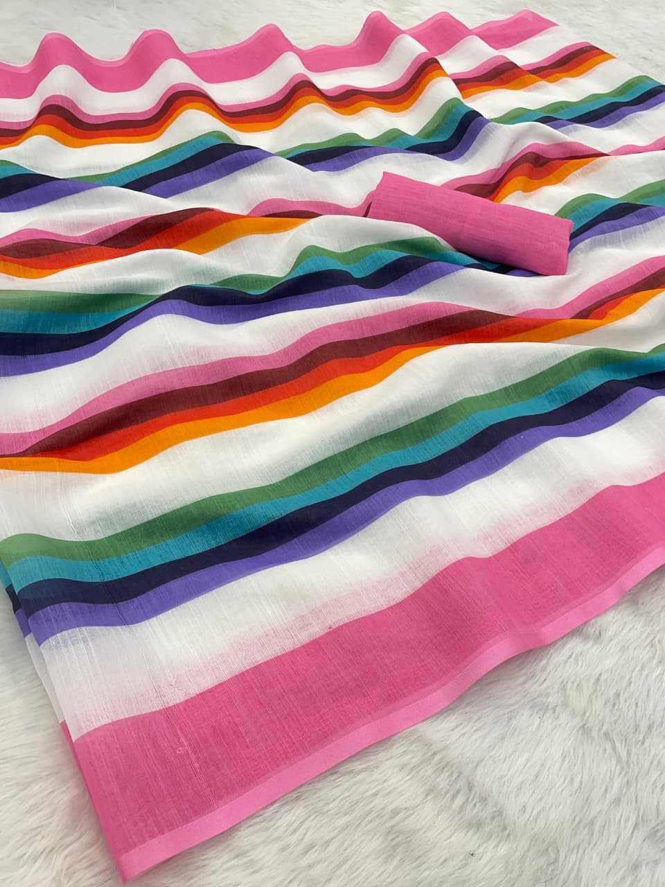 YNF Wholesale Linen Designer Sarees  | Surat Manufacturer