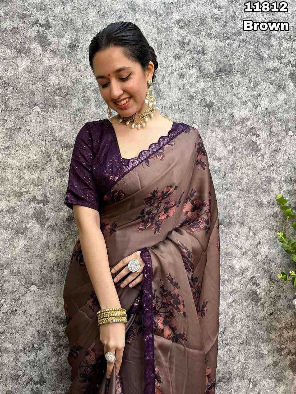 YNF Wholesale Georgette Printed Sarees  | Surat Manufacturer