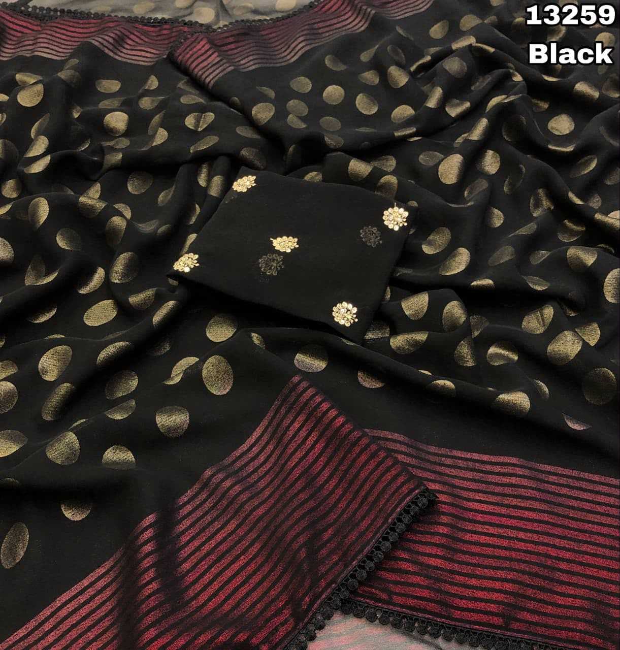YNF Wholesale Faux Georgette Fancy Sarees  | Surat Manufacturer