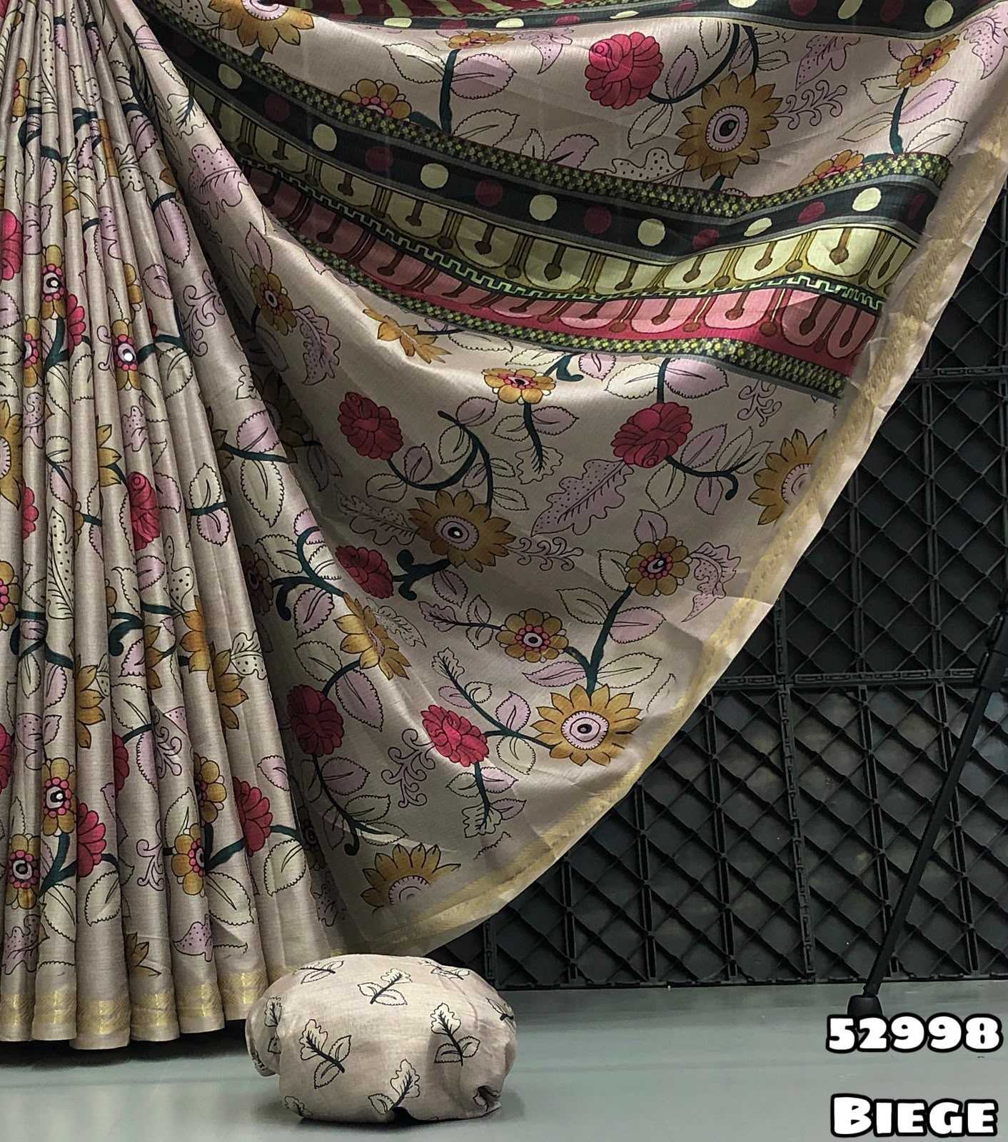 YNF Wholesale Tussar Silk Printed Silk Saree  | Surat Manufacturer