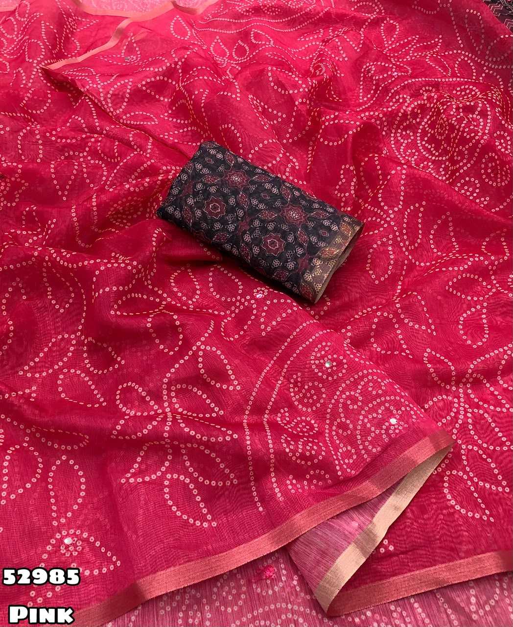 YNF Wholesale Chanderi Silk Printed Silk Saree KESH683 Zarvaan | Surat Manufacturer